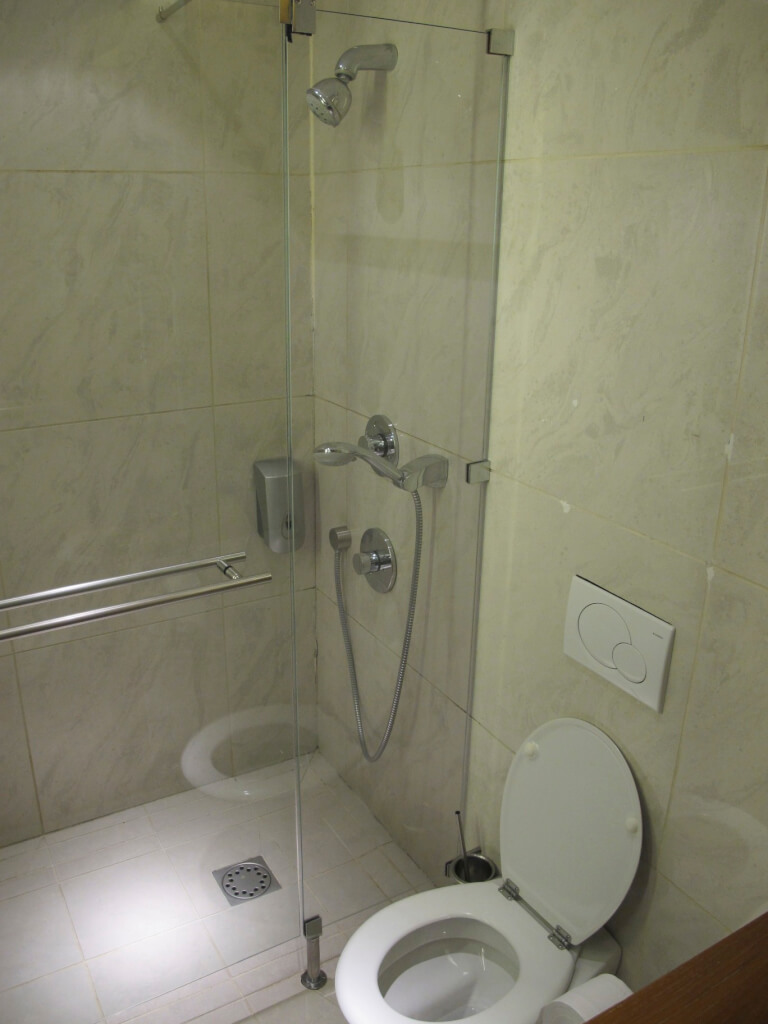 Shower and Toilet at the Air France Paris CDG Airport Salon Lounge