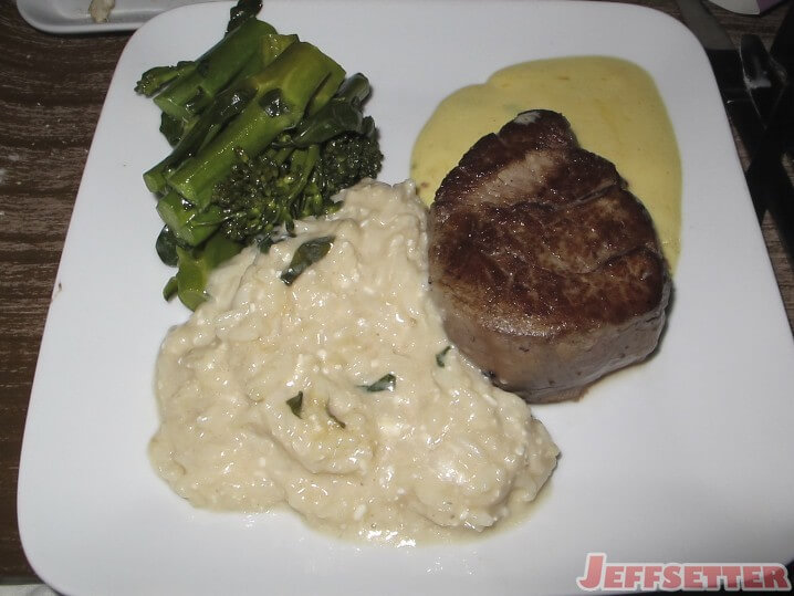 Beef Tenderloin with Rissoto and Broccoli
