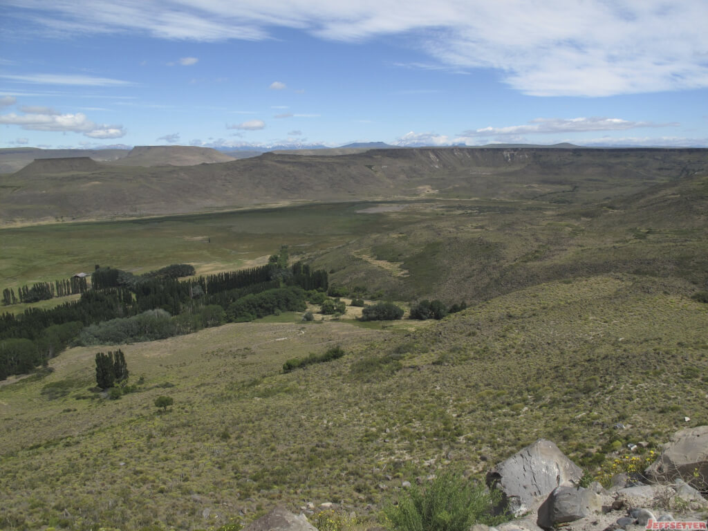 View overlooking a large valley in Argentina