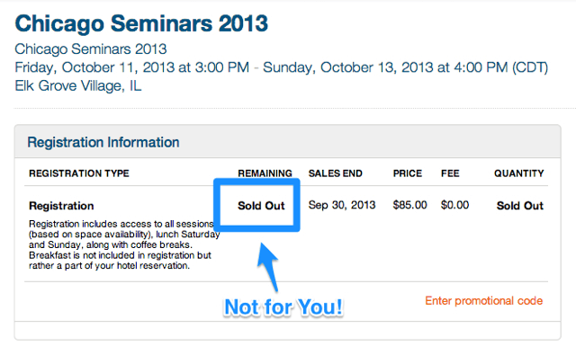 Giveaway: Win a Free Ticket to the Chicago Seminars in October, 2013