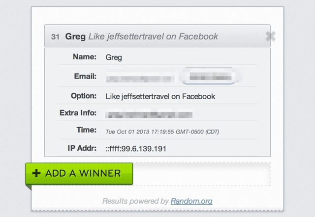 And the Chicago Seminars Giveaway Winner Is....