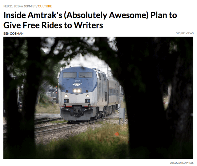 Seeking Inspiration from the Countryside? Maybe a Free Ride on Amtrak Will Help!
