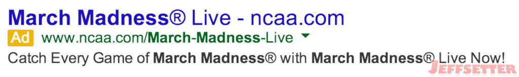March Madness Trademark