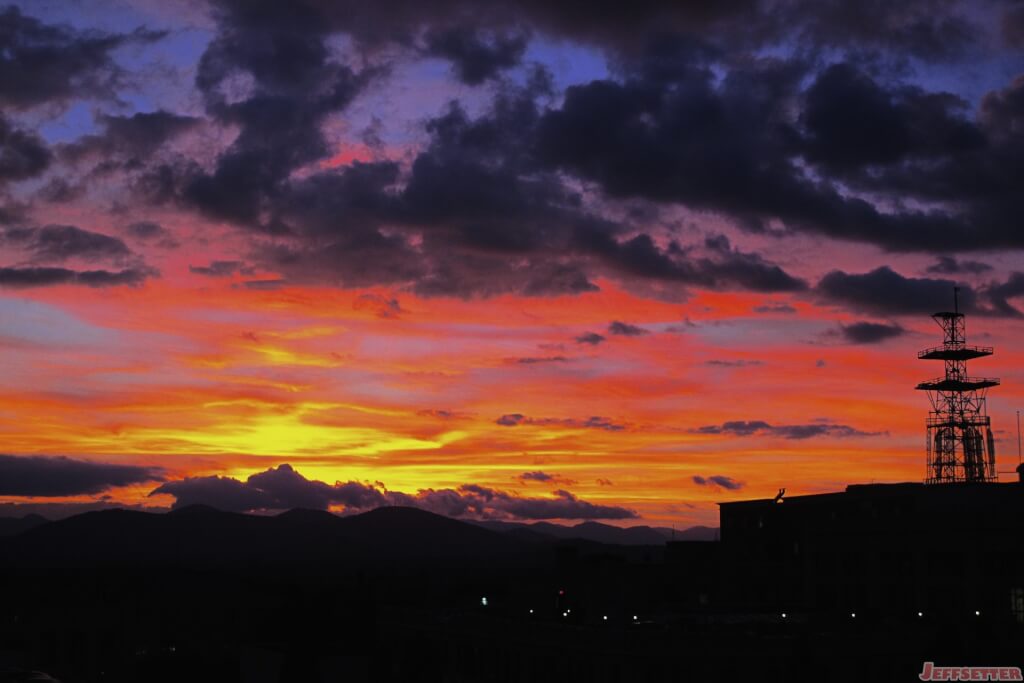 Sunset over Asheville North Carolina's Blue Ridge Mountains [Photo of the Week]