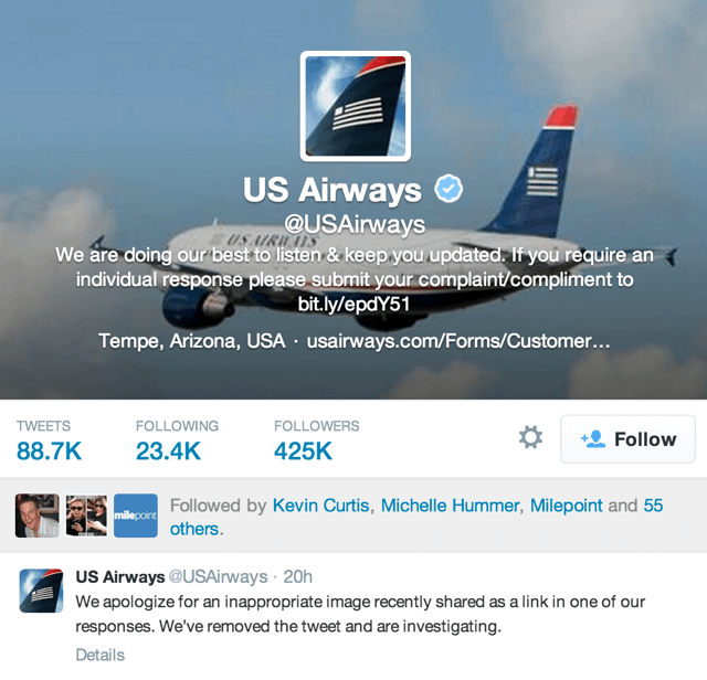 US Airways Social Media Screwup: When My Work and Hobbies Collide