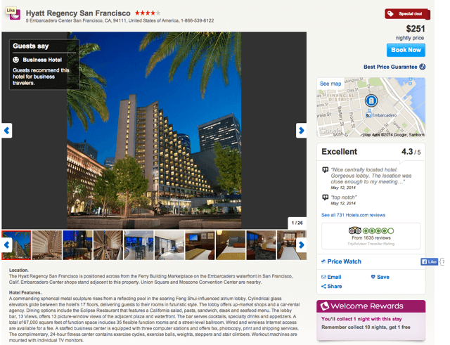 Redeeming the Annual Hyatt Free Night for Credit Cardholders in San Francisco