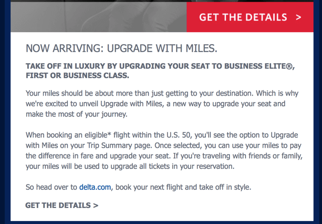 Things I'll Never Use: Delta's New "Upgrade with Miles" Option