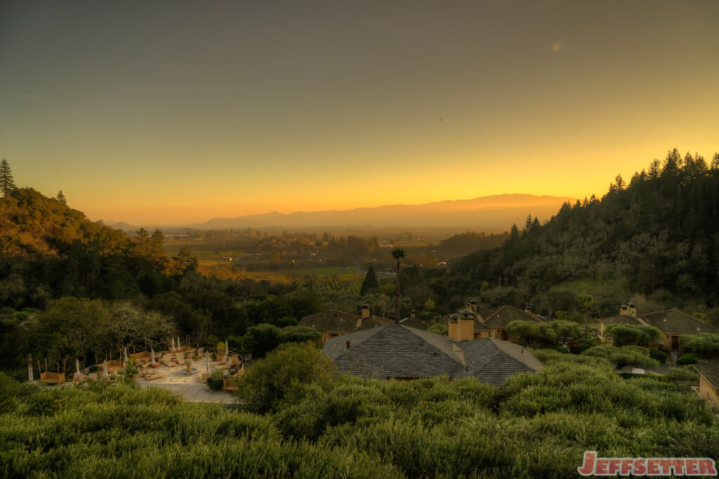 Napa Valley from the top of Auberge Du Soleil