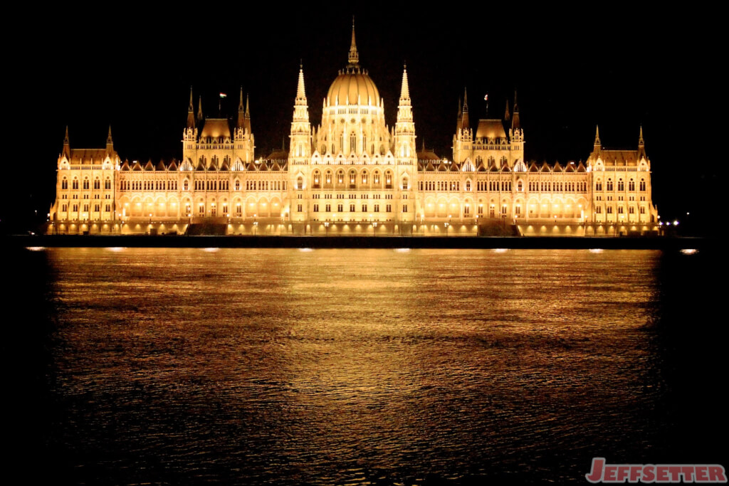 Budapest Parliament Building at Night