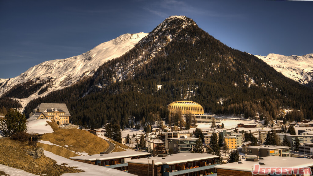 View of Intercontinental Hotel in Davos, Switzerland