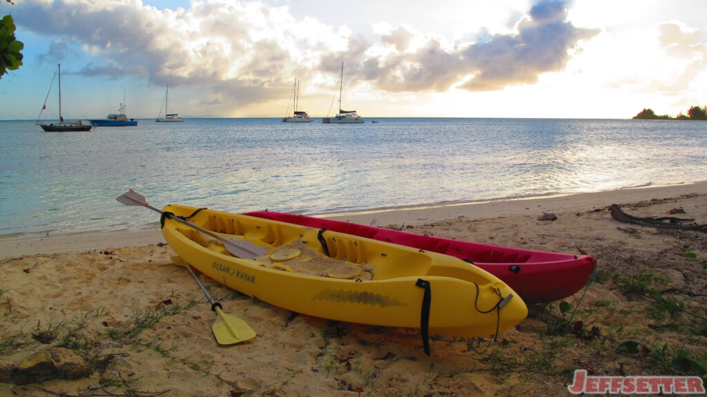 Kayaks and Sailboats in Anegada, British Virgin Islands