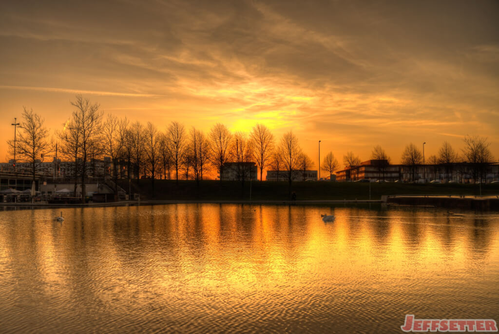 Sunsets and Swans in Munich, Germany