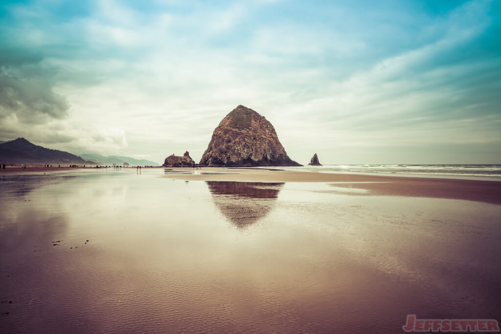 The "Goonies Rock" in Cannon Beach, Oregon