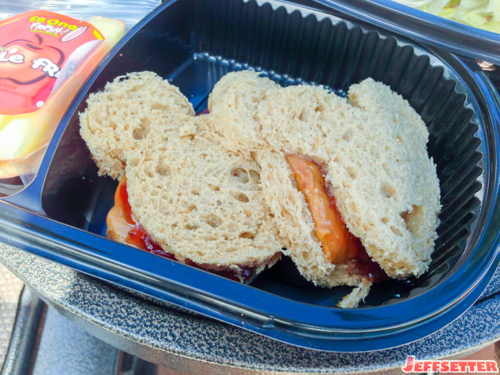Mickey PB&amp;J with apple slices