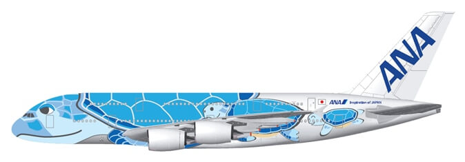 ANA Selects "Flying Honu" Design for A380