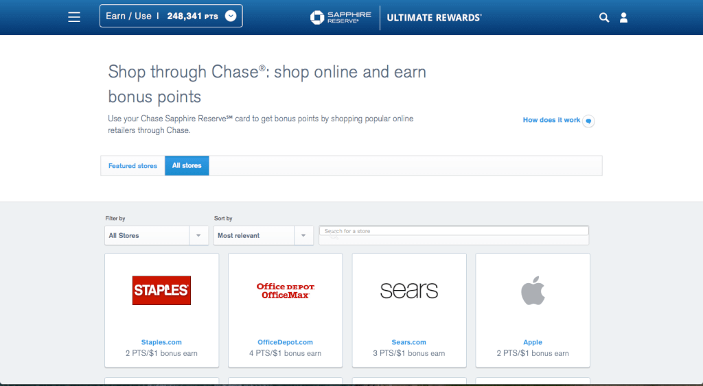 Non-Chase Cards Work with Shop through Chase
