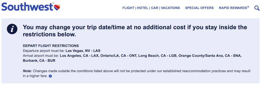 Southwest is Waiving Fare Differences