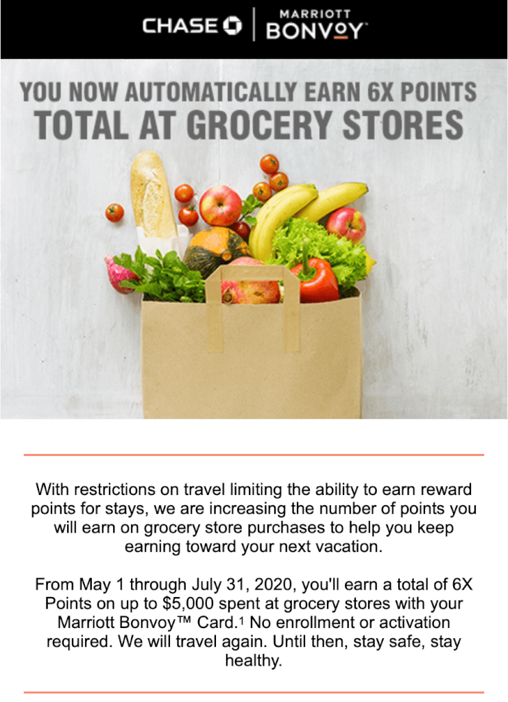 Earn 6x Marriott Points at Grocery Stores