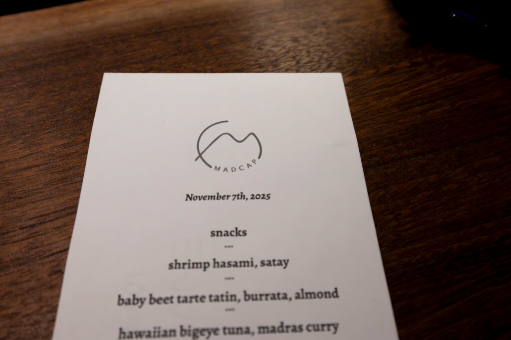 Madcap menu