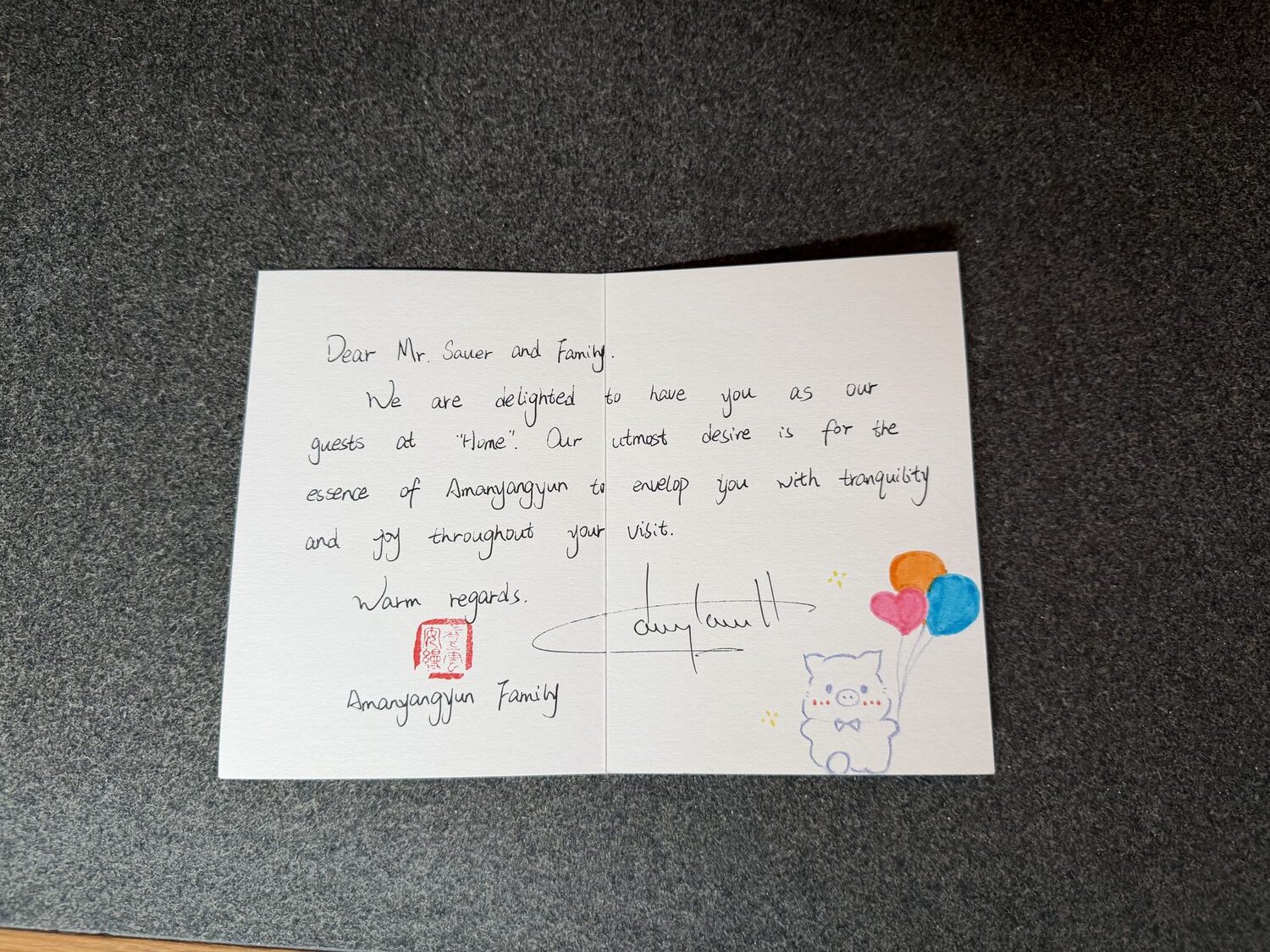 And a handwritten note with a pig (Jack of All Trade
